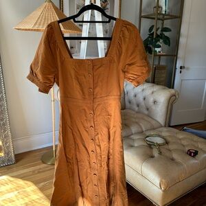 Madewell brown button down dress